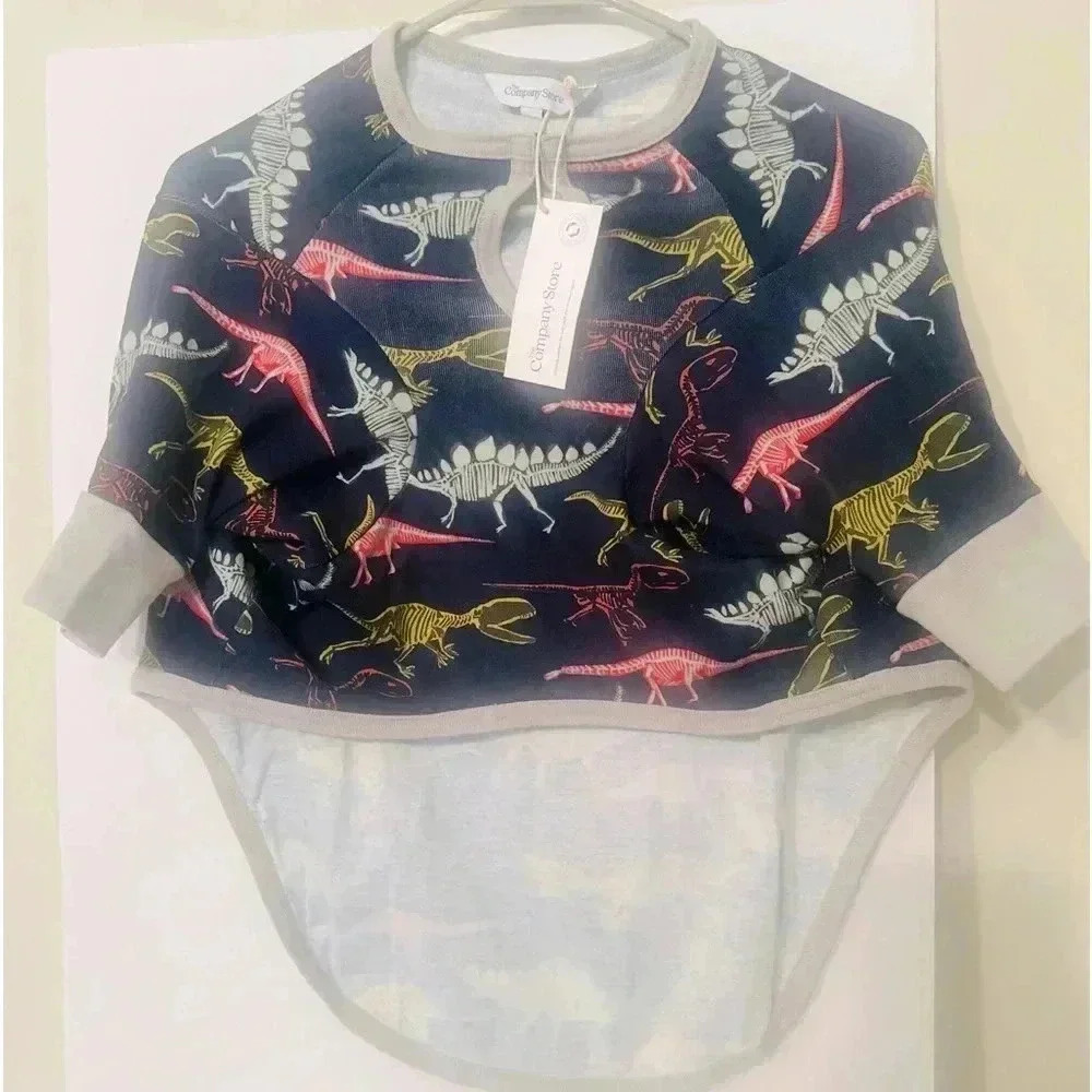 The Company Store dog Pj’s with dinosaur skeletons. Size XXL. New with tags